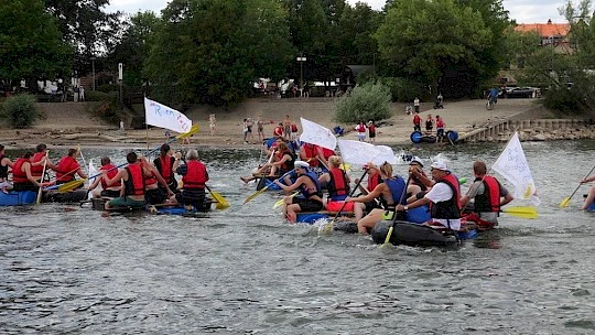 Betriebsausflug Flossbau