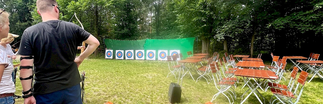Bogenschießen als Betriebsausflug in Coburg