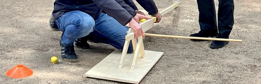 Katapultbau Teamevent Halle