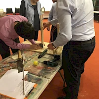 Bauphase Katapultbau Betriebsausflug